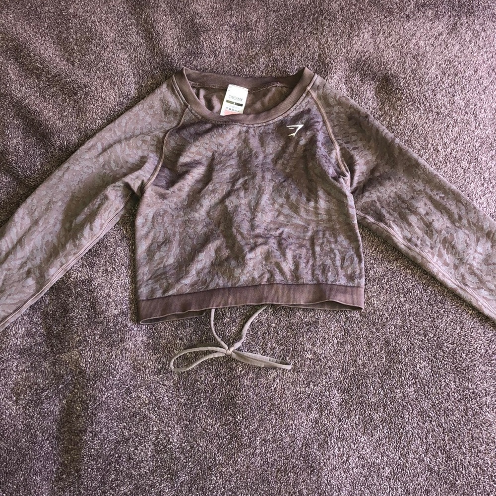 Gymshark long sleeve back tie top